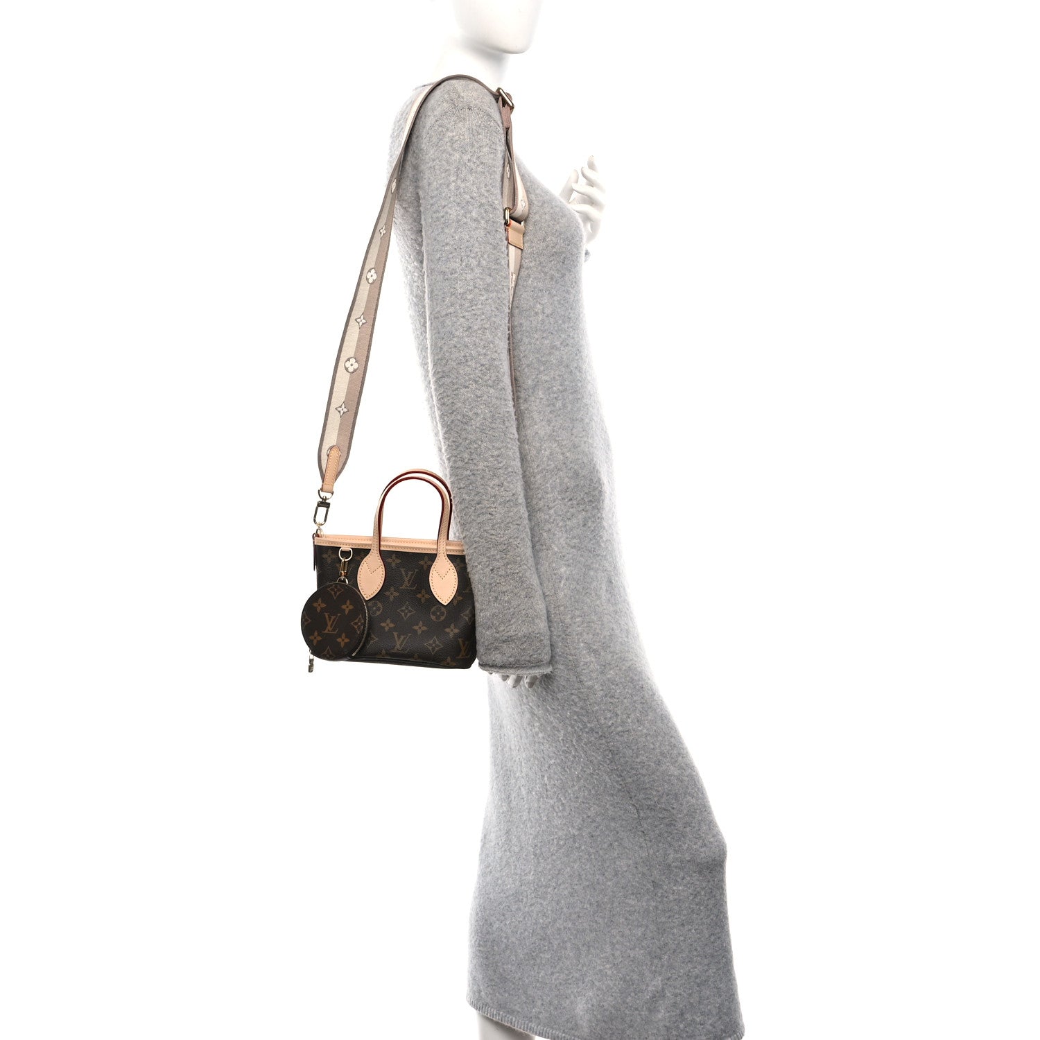 Louis Vuitton Monogram Neverfull BB Beige 2 of 9