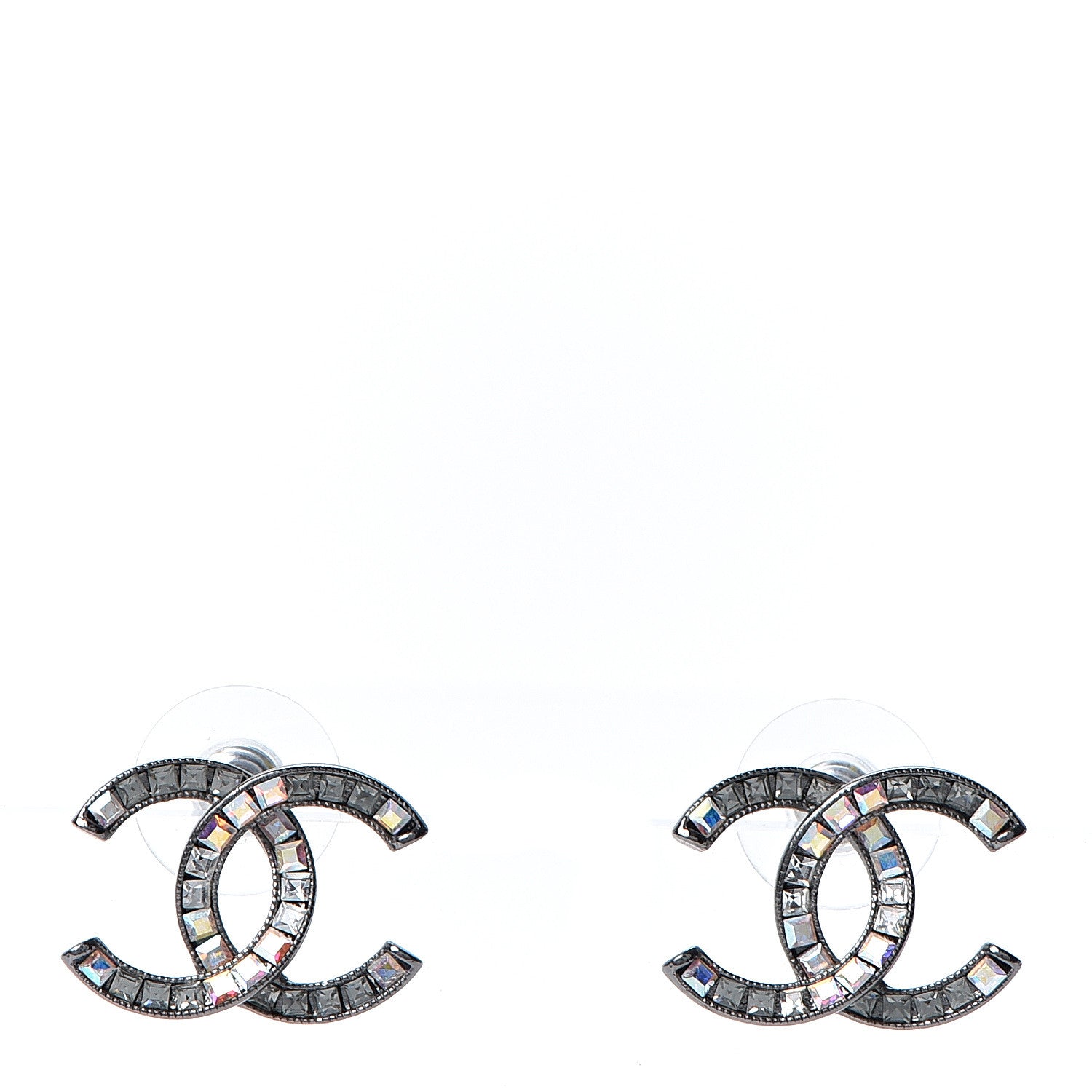 Chanel Crystal Baguette CC Earrings 1 of 5