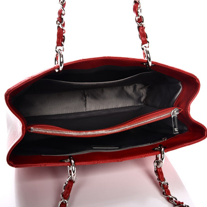 Chanel Caviar Quilted Grand Shopping Tote GST Dark Red 5 of 9