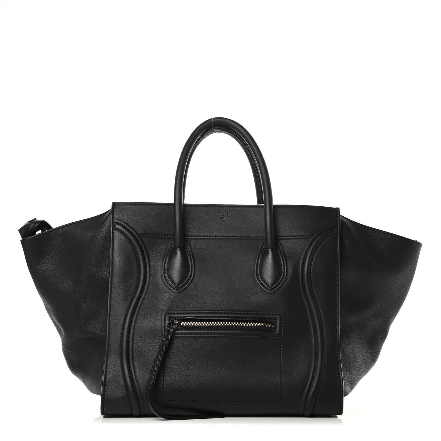 Celine Supple Calfskin Large Phantom Luggage Black 1 of 13