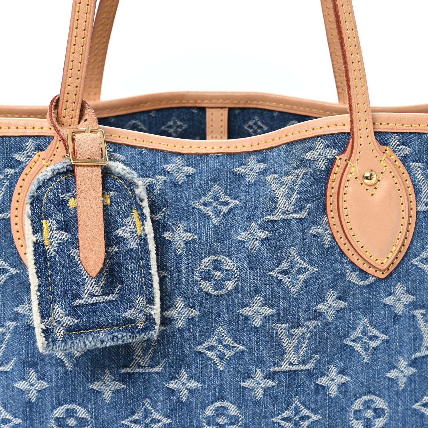 Louis Vuitton Monogram Denim Neo Neverfull MM Blue 7 of 10