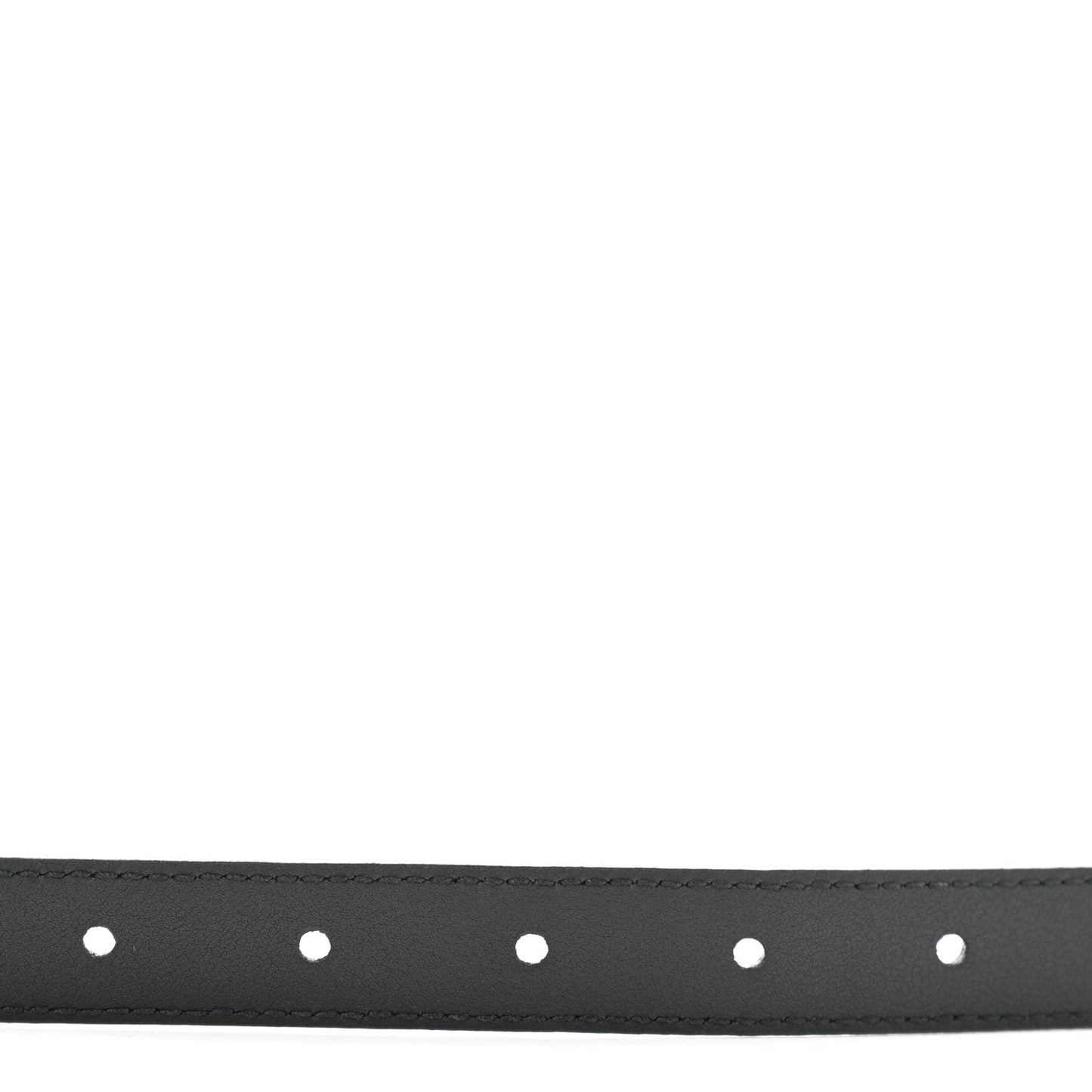 Calfskin Pearl Double G 20mm Belt 85 34 Black Cream