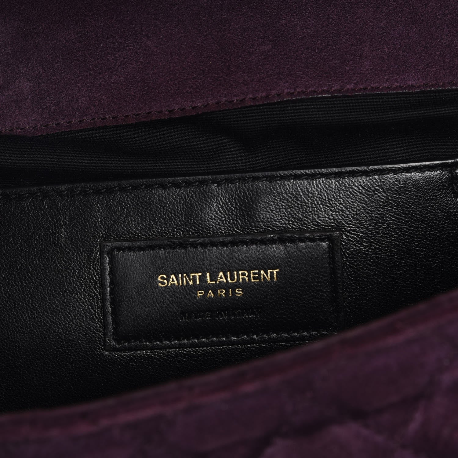 Saint Laurent Suede Medium Tri-Quilt Monogram Medium College Bag Prune 6 of 8