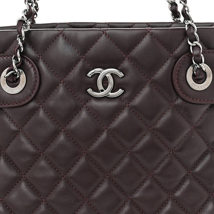 Chanel Lambskin Quilted Small Coco Loop Tote Burgundy 8 of 13