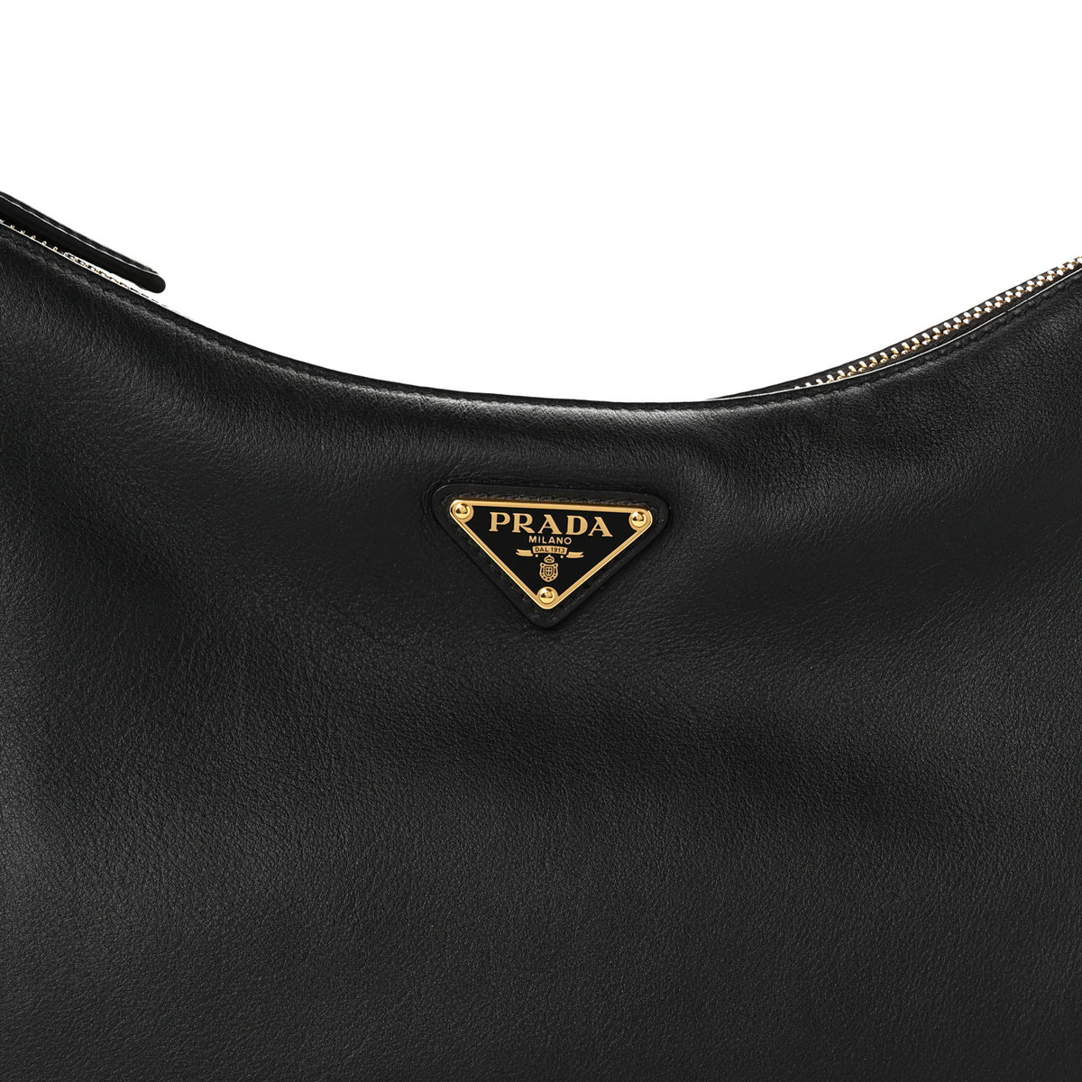 Soft Calfskin Large Aimée Shoulder Bag Black