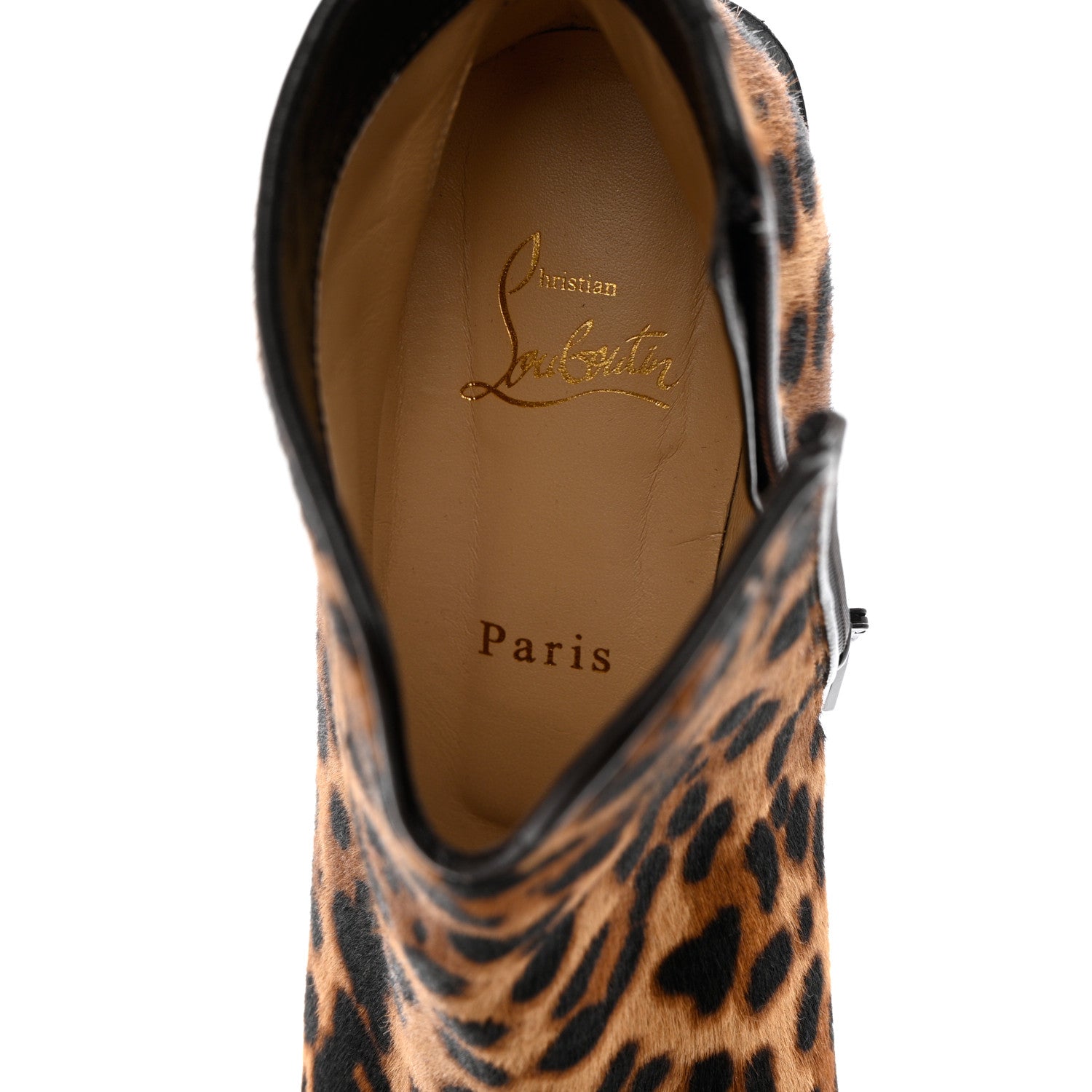Christian Louboutin Pony Hair Leopard Castarika 85 Ankle Booties 40 Brown 6 of 17