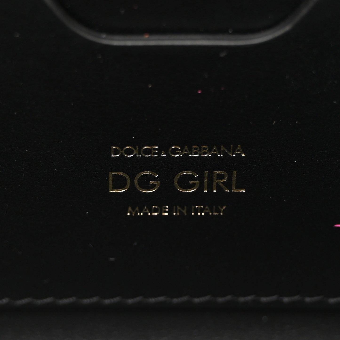Satin Ocelot Printed DG Girls Phone Bag Black