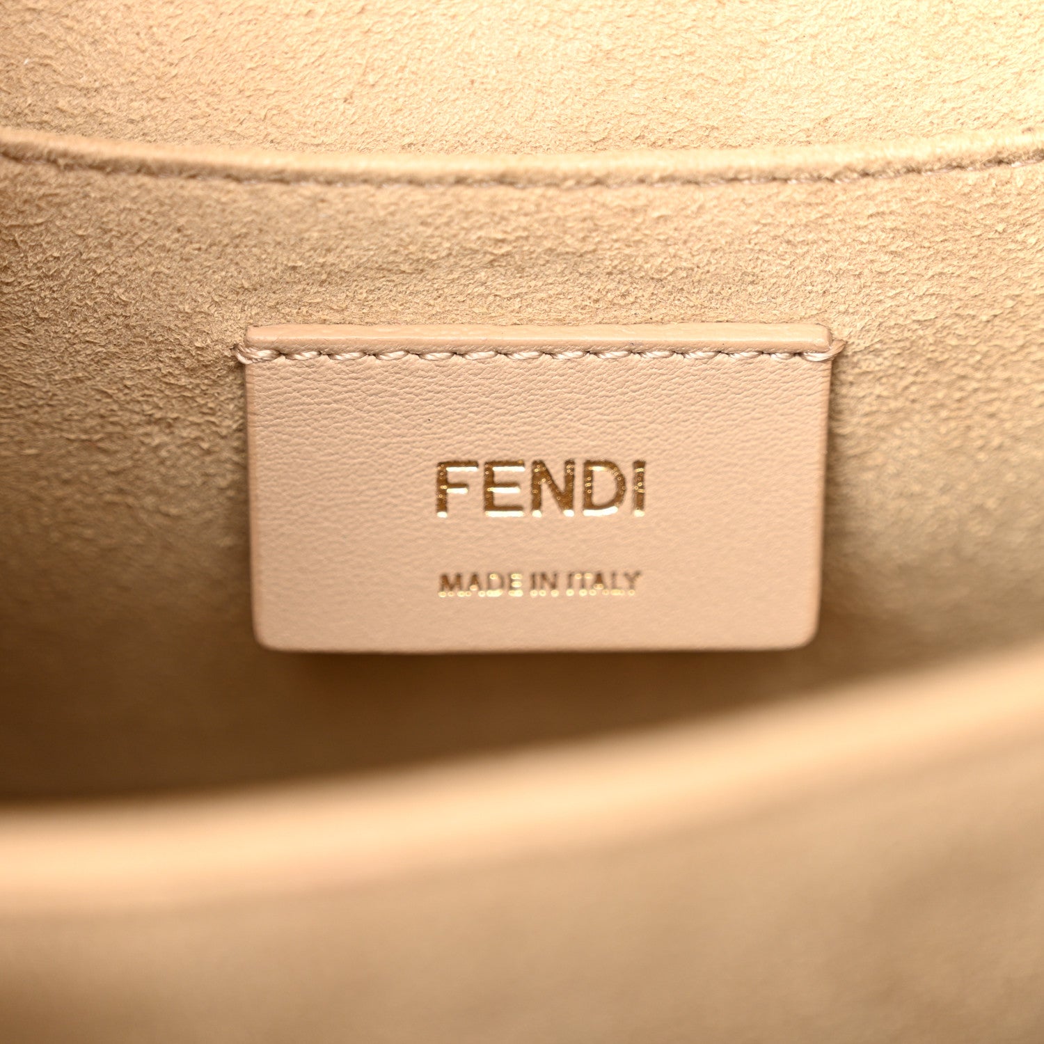 Fendi Vitello Liberty Bi-Color FF 1974 Embossed Chain Strap Kan U Shoulder Bag Black Maya 6 of 11