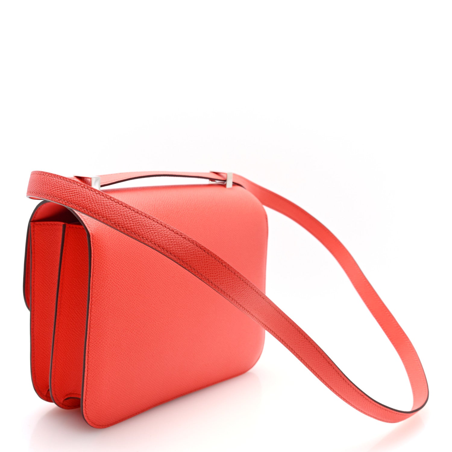 Hermes Epsom Enamel Constance 24 Rose Texas Rouge De Coeur 3 of 9