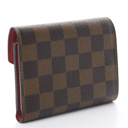 Louis Vuitton Damier Ebene Victorine Wallet Red 4 of 8