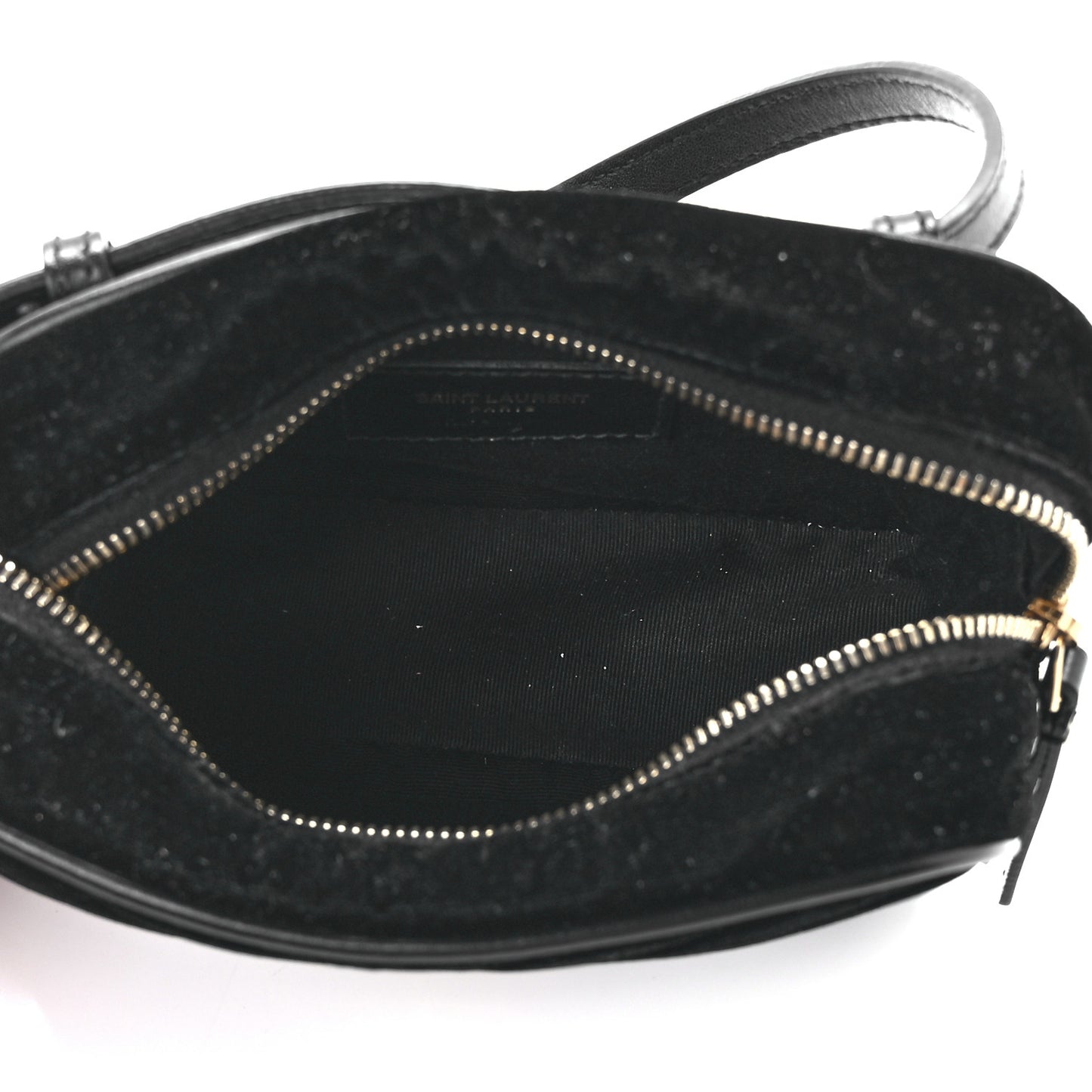 Velour Matelasse Monogram Lou Belt Bag Black