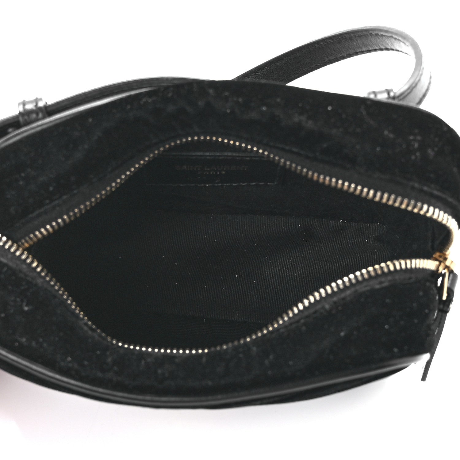 Saint Laurent Velour Matelasse Monogram Lou Belt Bag Black 5 of 12