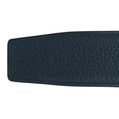 Hermes Swift Togo 38mm Constance H Belt 115 Black Bleu De Prusse 5 of 5