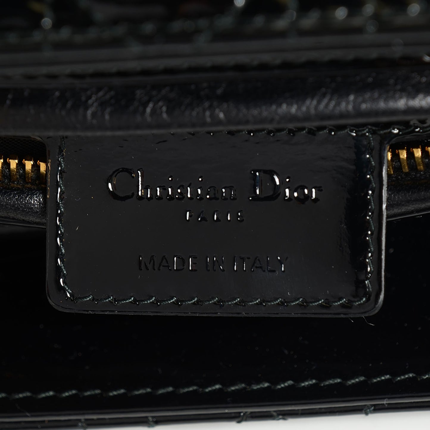 Patent Cannage Medium Lady Dior Black