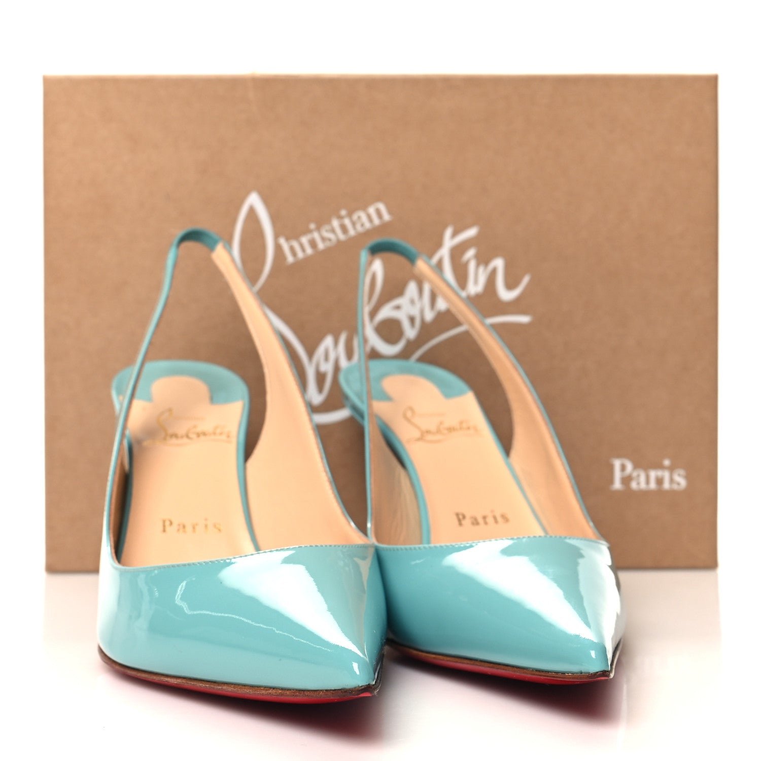 Christian Louboutin Patent Clare Sling 80 Pumps 38 Noumea 8 of 8