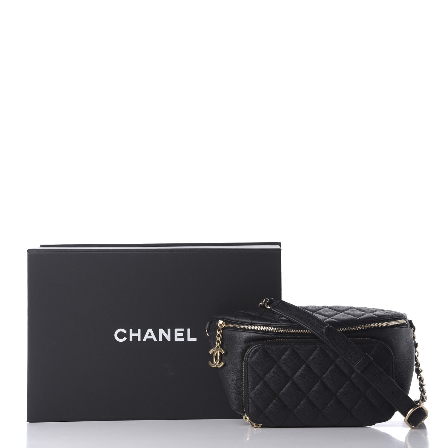 Chanel Caviar Quilted Business Affinity Waist Belt Bag Black 11 of 11