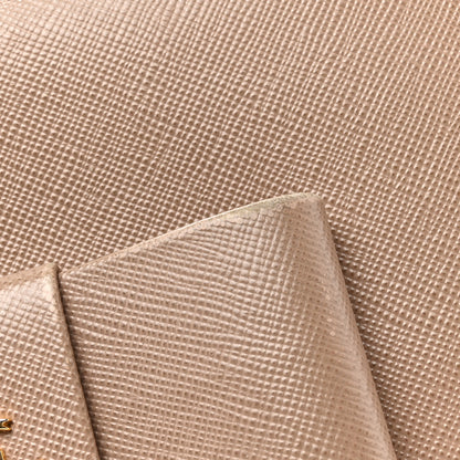 Prada Saffiano Fiocco Bow Zip Around Wallet Cammeo 10 of 12