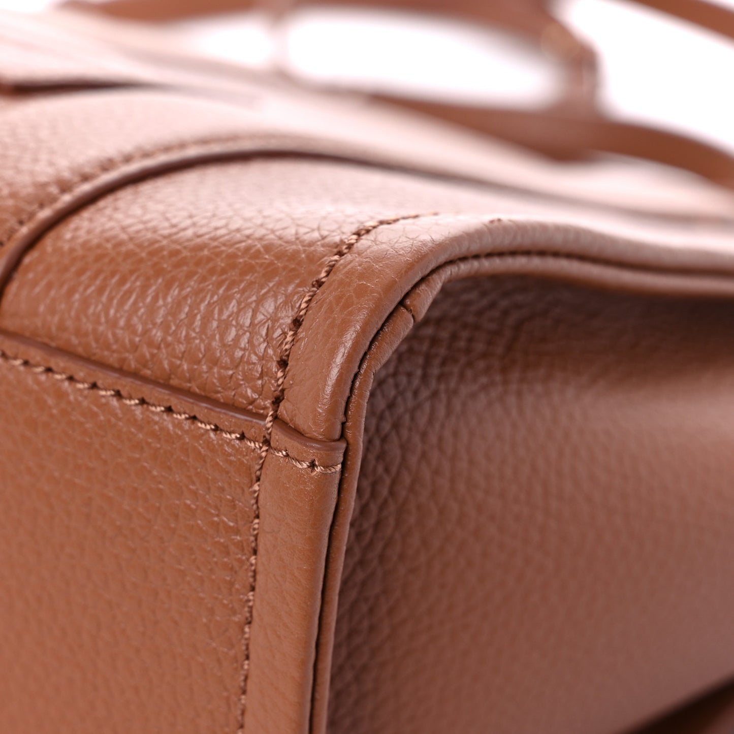 Grained Calfskin Small The Tote Bag Argan Oil