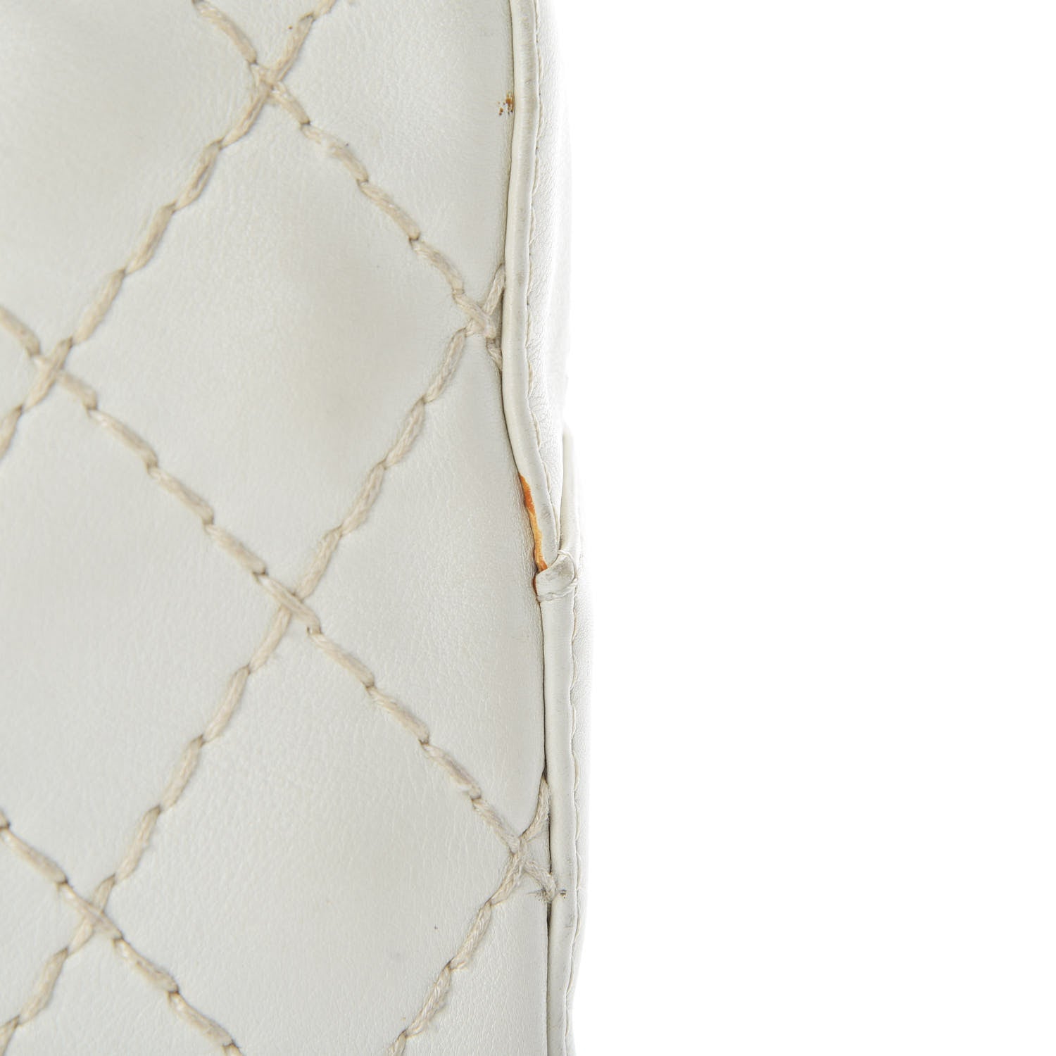 Chanel Calfskin Wild Stitch Top Handle Bag White 21 of 26