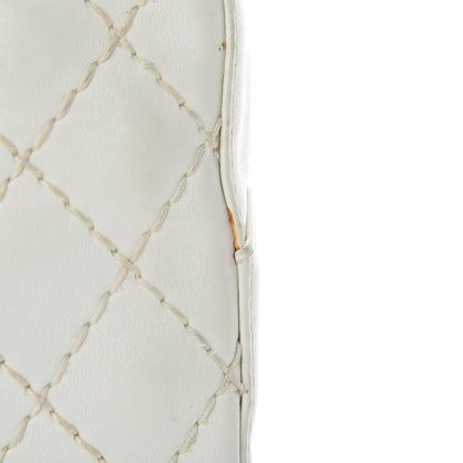 Chanel Calfskin Wild Stitch Top Handle Bag White 21 of 26