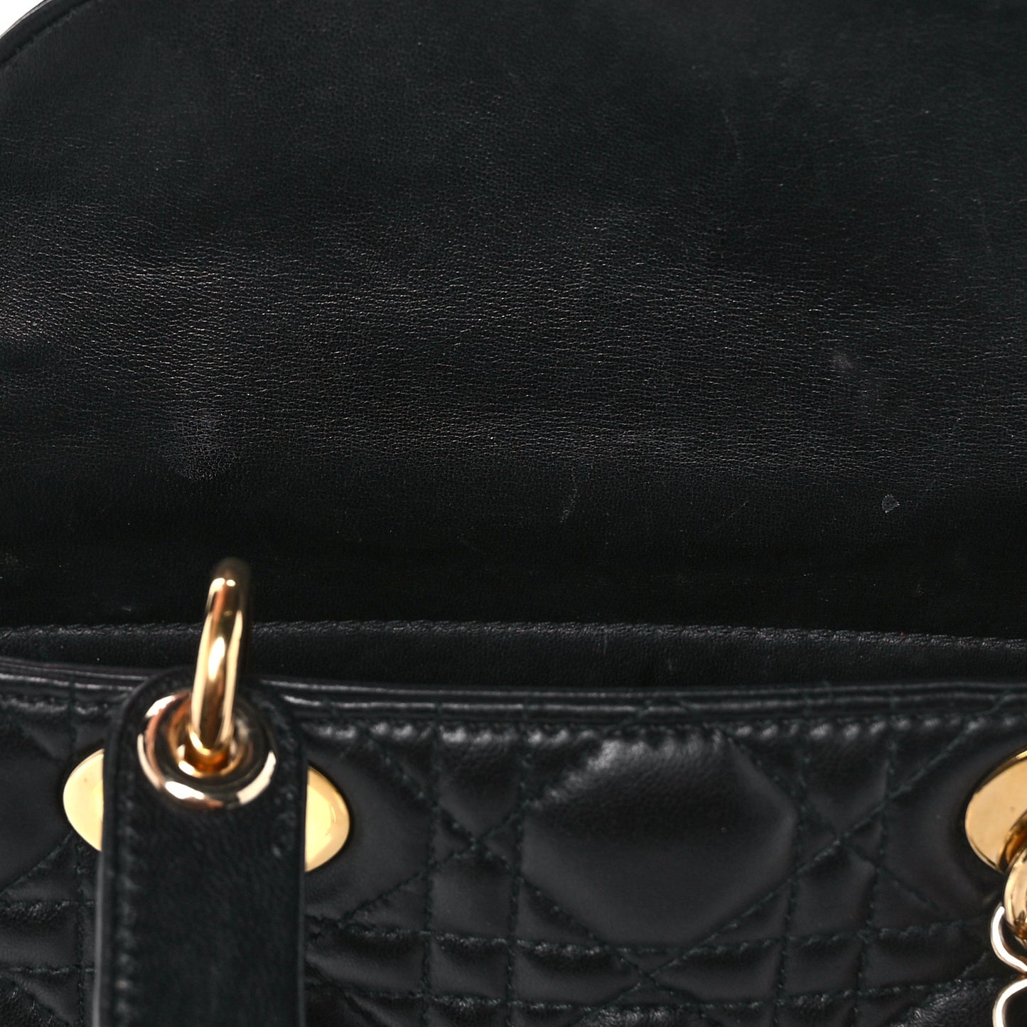 Lambskin Cannage Small Lucky Badges My Lady Dior Black