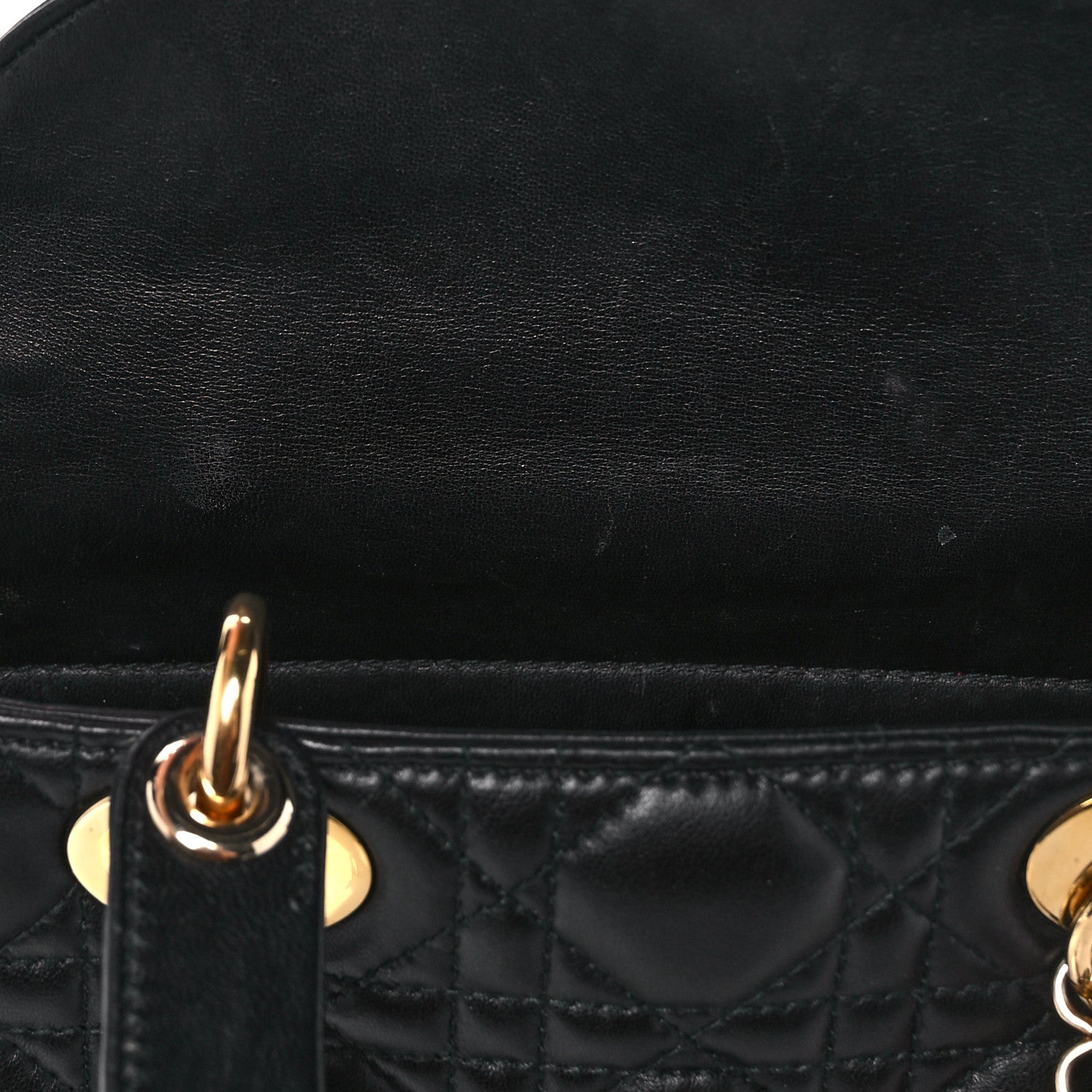Christian Dior Lambskin Cannage Small Lucky Badges My Lady Dior Black 17 of 17