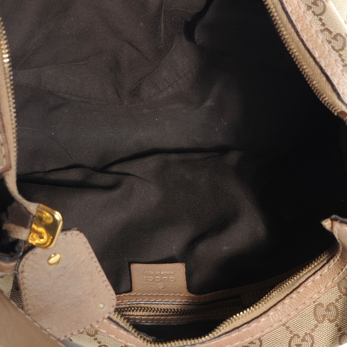 Monogram GG Medium Jockey Hobo Shoulder Bag Beige