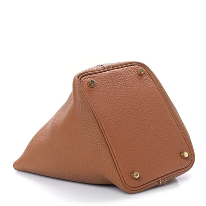 Hermes Taurillon Clemence Picotin Lock 18 PM Gold 4 of 10