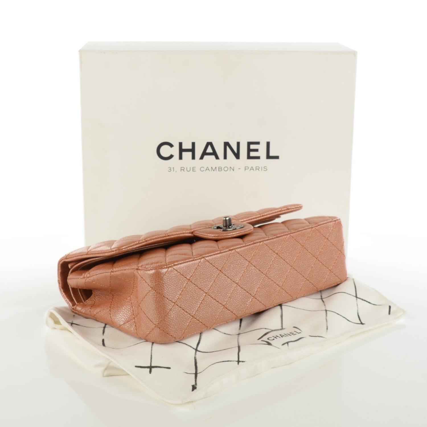 Chanel Pearly Caviar Quilted Medium Double Flap Pink 4 of 8
