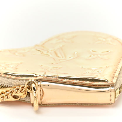 Louis Vuitton Monogram Miroir Heart Coin Purse Gold 7 of 9