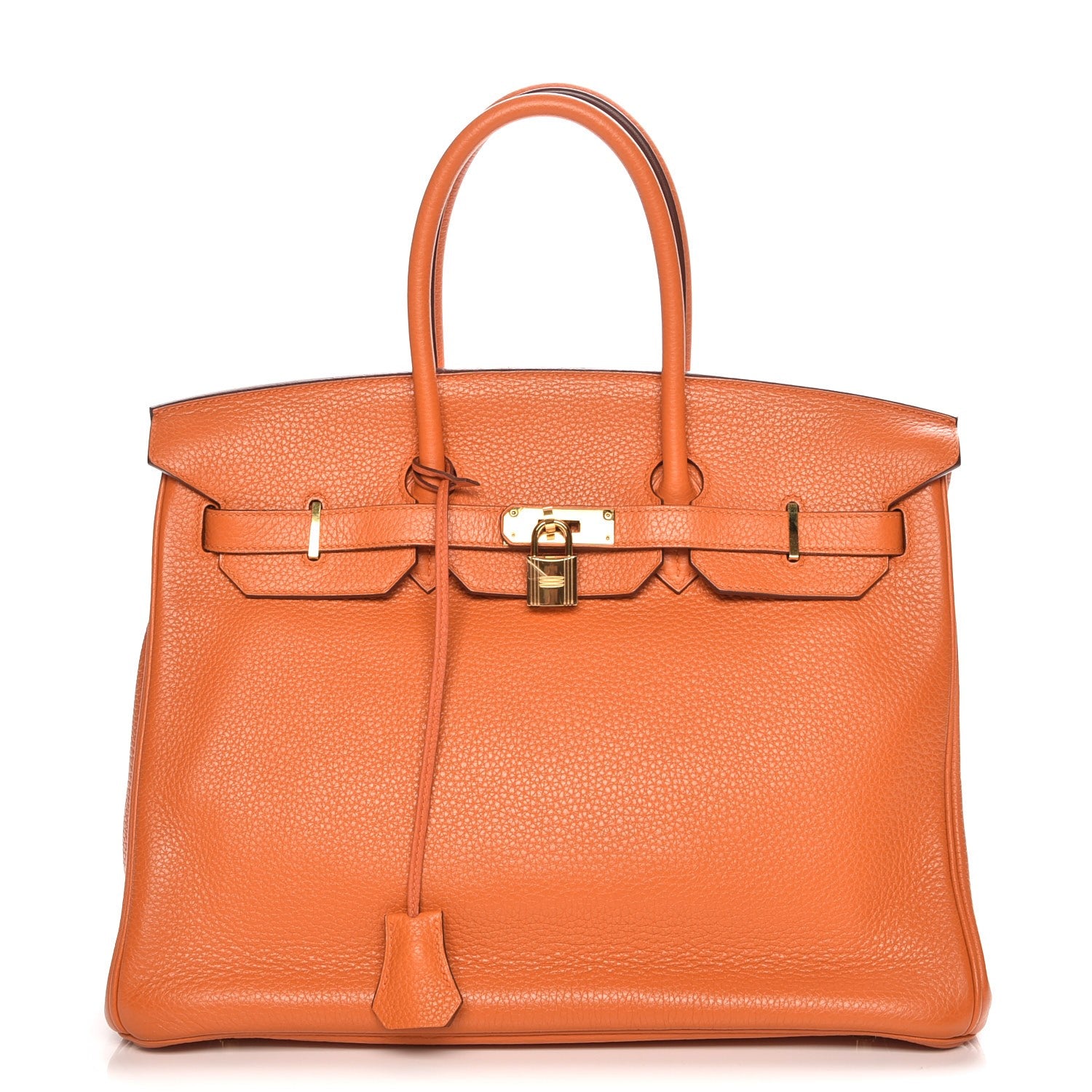 Hermes Taurillon Clemence Birkin 35 Orange 1 of 30