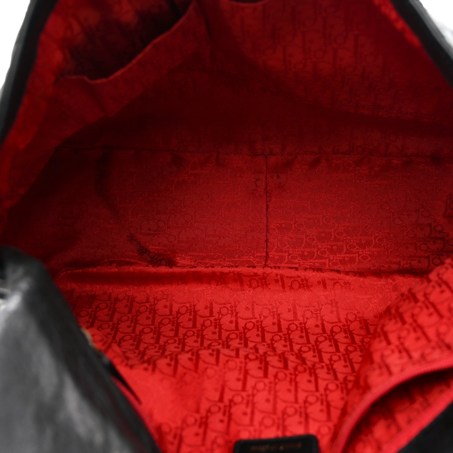 Lambskin Cannage Flap Messenger Bag Black