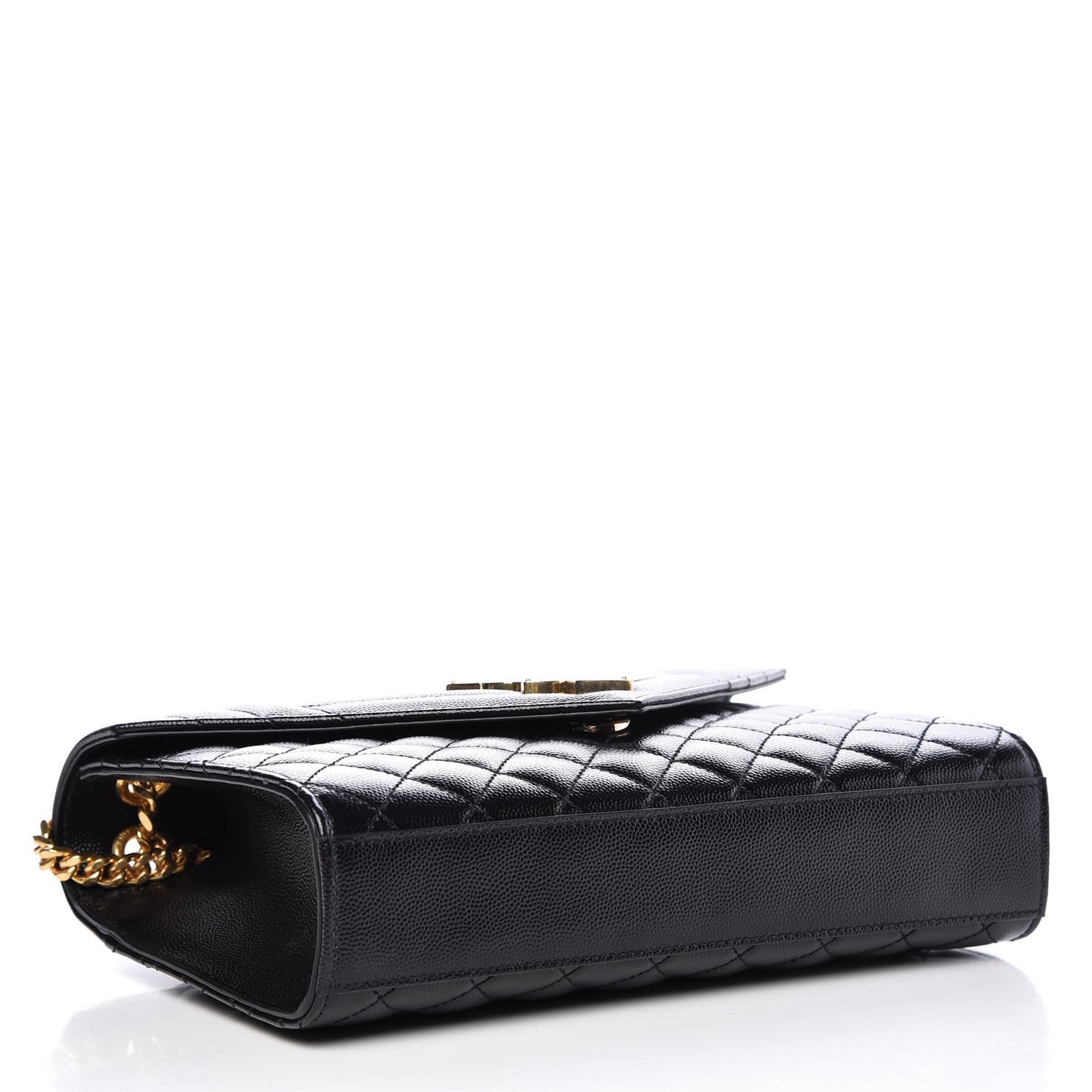 Grain De Poudre Textured Mixed Matelasse Triquilt Medium Monogram Satchel Black