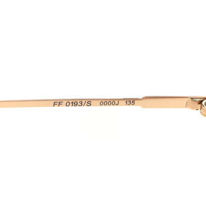 Fendi Metal Mirrored Eyeline Sunglasses FF 0193/S Matte Gold 6 of 7