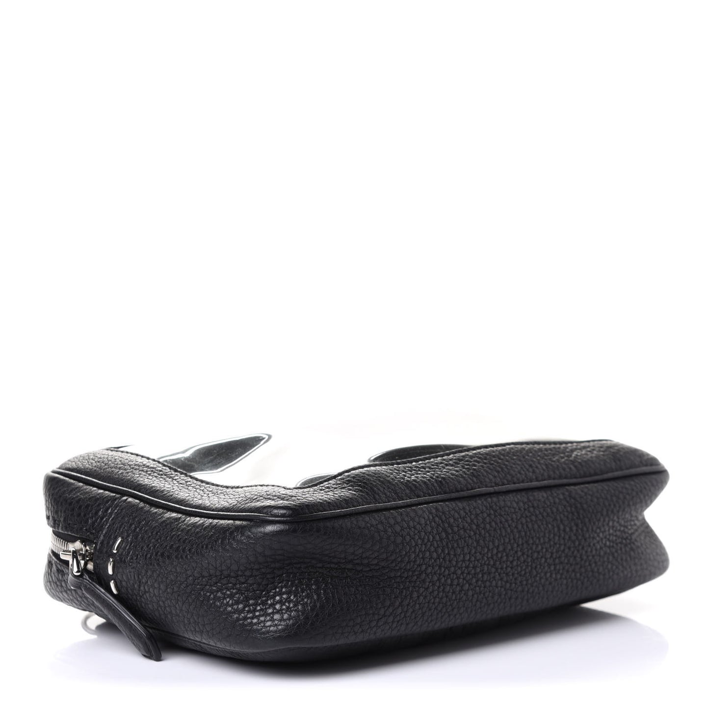 Calfskin PVC Shearling Selleria FF Camera Bag Black