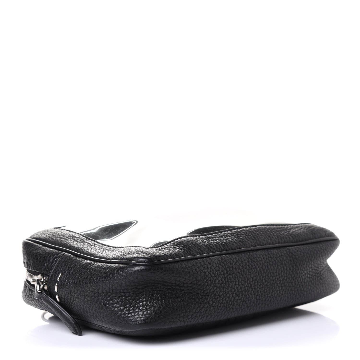Fendi Calfskin PVC Shearling Selleria FF Camera Bag Black 3 of 4