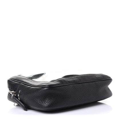 Fendi Calfskin PVC Shearling Selleria FF Camera Bag Black 3 of 4