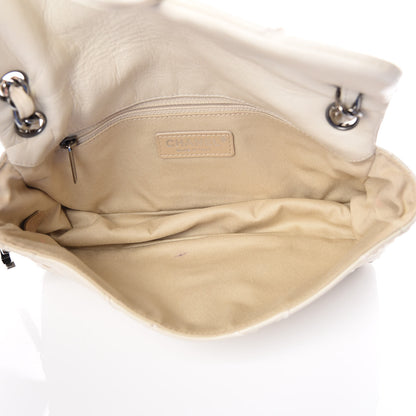 Chanel Calfskin Stitched Expandable Flap White 6 of 12