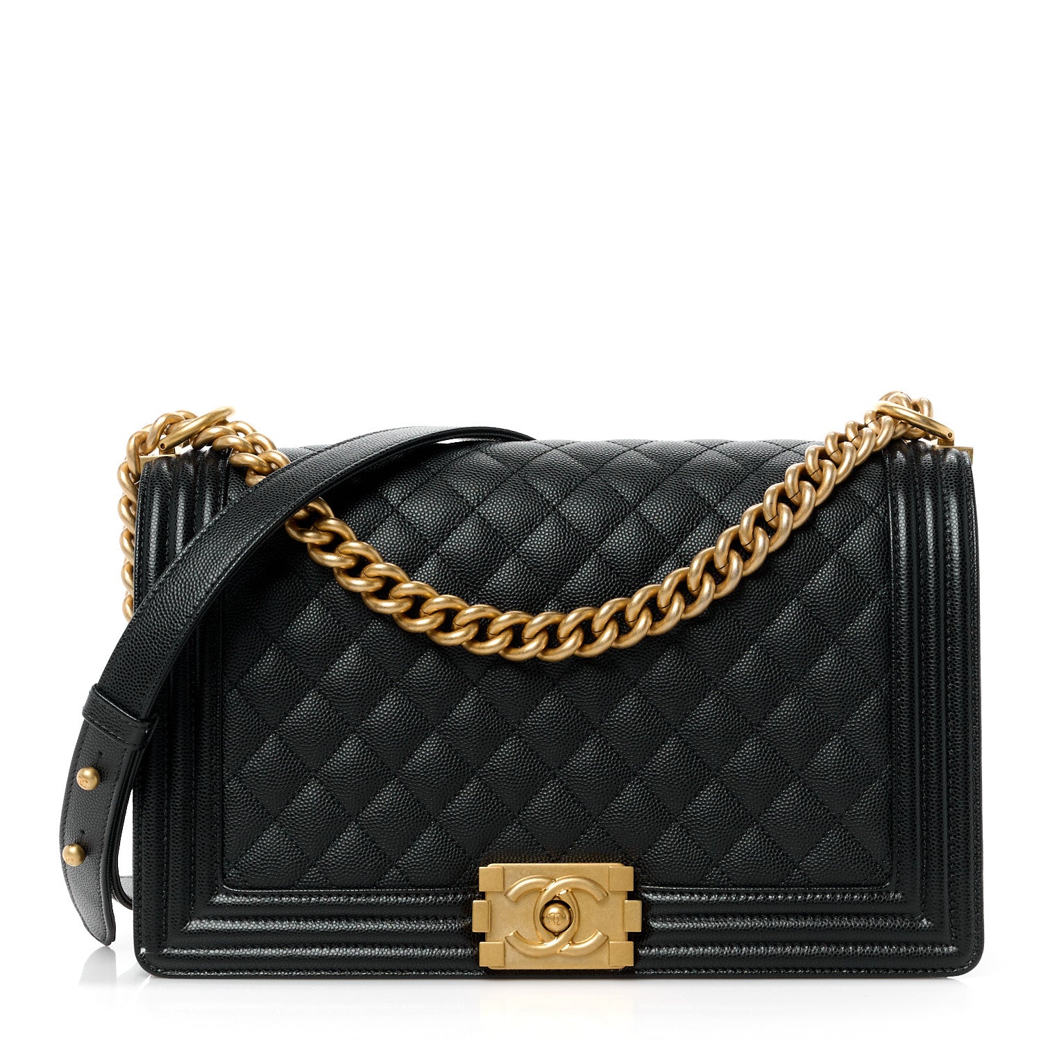 Chanel Caviar Quilted New Medium Boy Flap Black 1 of 12