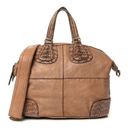 Givenchy Lambskin Python Trim Medium Nightingale 1 of 24