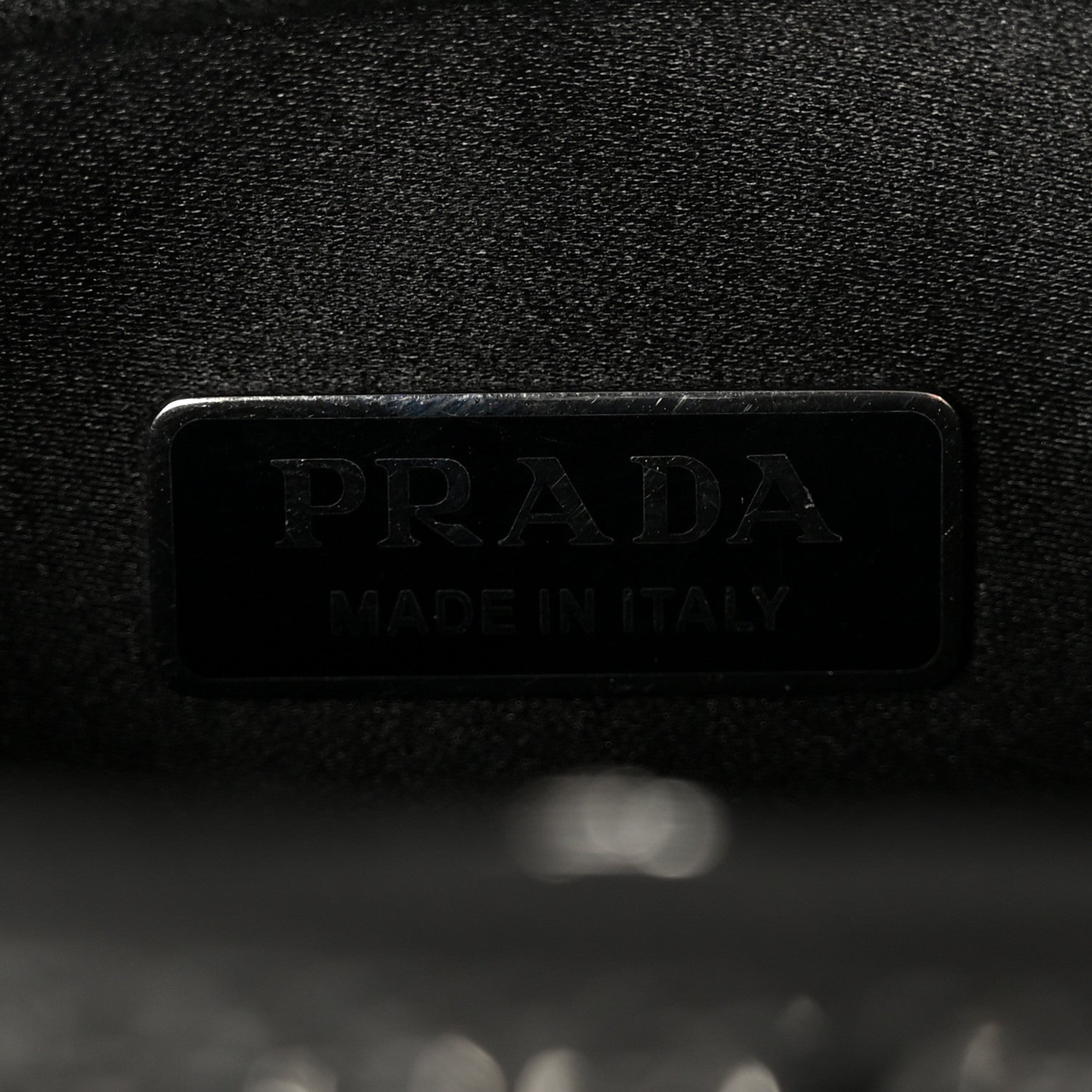 Prada Satin Crystal Cleo Adjustable Strap Shoulder Bag Black 6 of 10