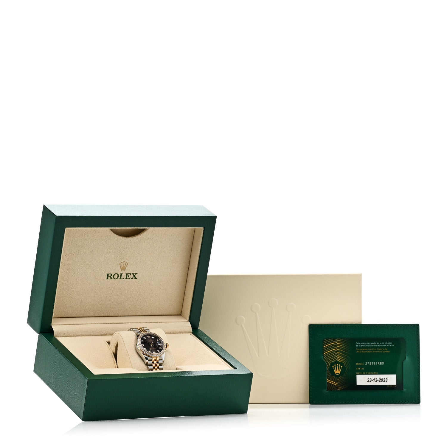 Rolex Stainless Steel 18K Yellow Gold Diamond Bezel 31mm Oyster Perpetual Datejust Watch Dark Grey 278383RBR 5 of 5