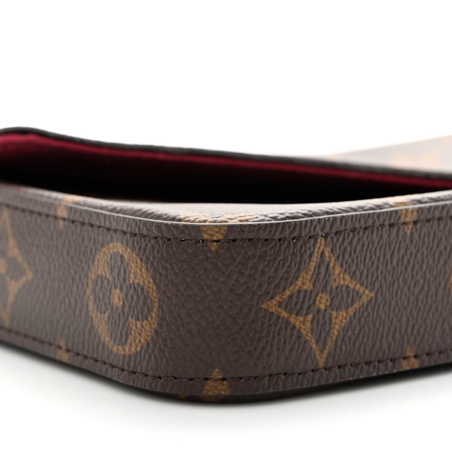 Louis Vuitton Monogram Pochette Felicie Chain Wallet Fuchsia 11 of 13