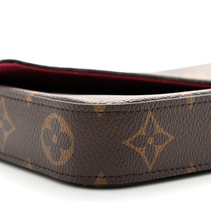 Louis Vuitton Monogram Pochette Felicie Chain Wallet Fuchsia 11 of 13