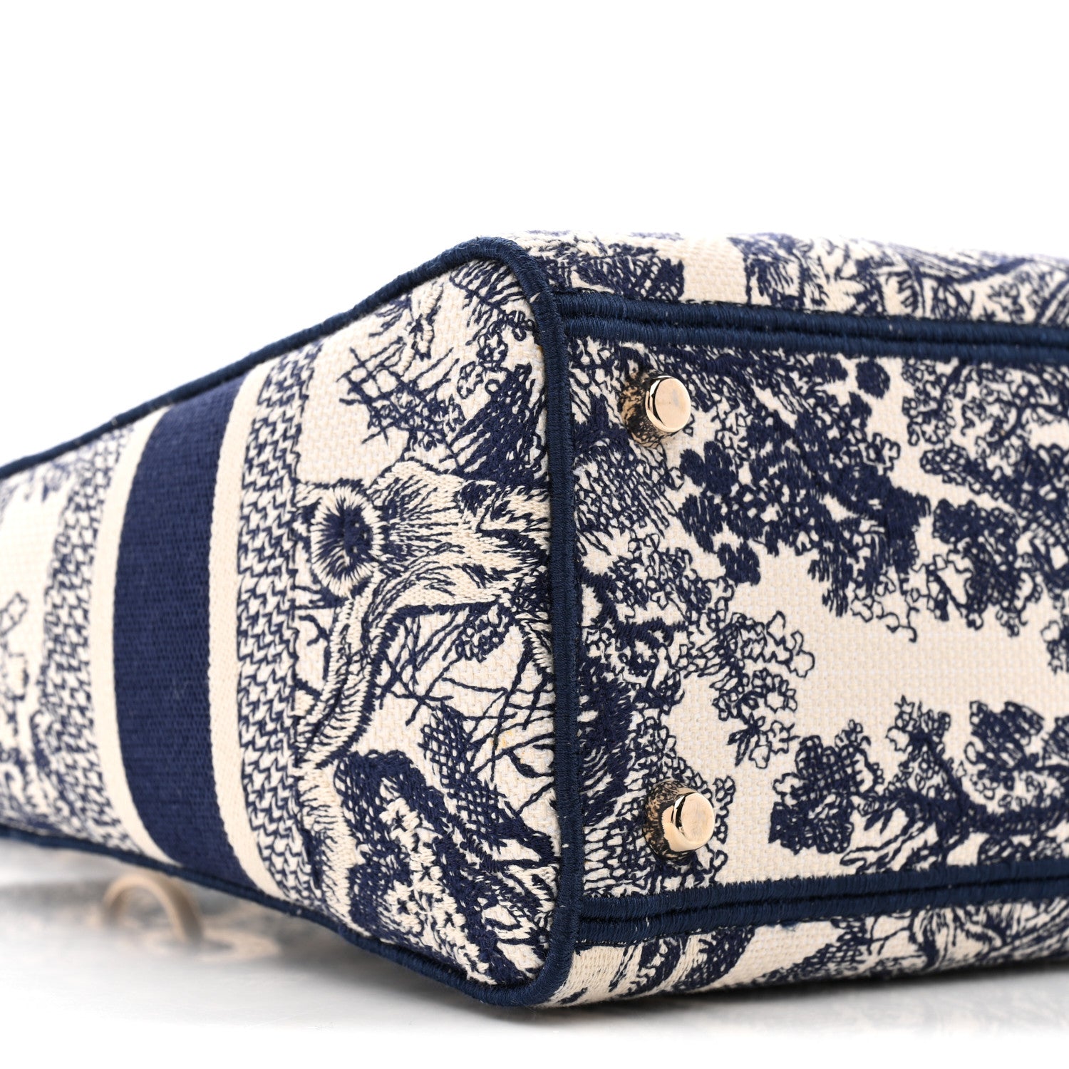 Christian Dior Toile de Jouy Embroidered Medium Lady D-Lite Blue 9 of 11