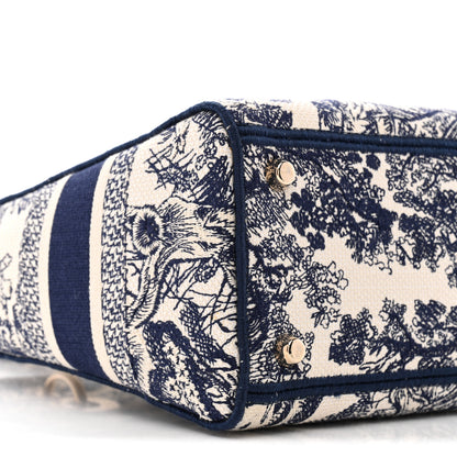 Christian Dior Toile de Jouy Embroidered Medium Lady D-Lite Blue 9 of 11