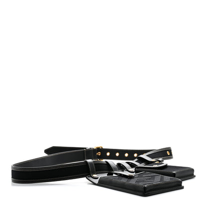 Fendi Vitello Glacier Utility Belt Pouch Black 4 of 7