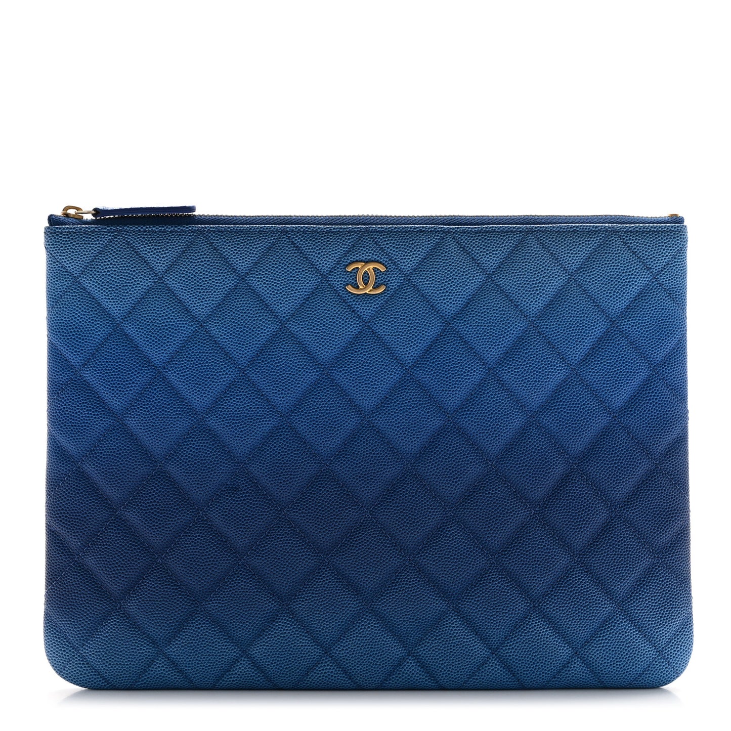 Caviar Ombre Medium Cosmetic Case Blue