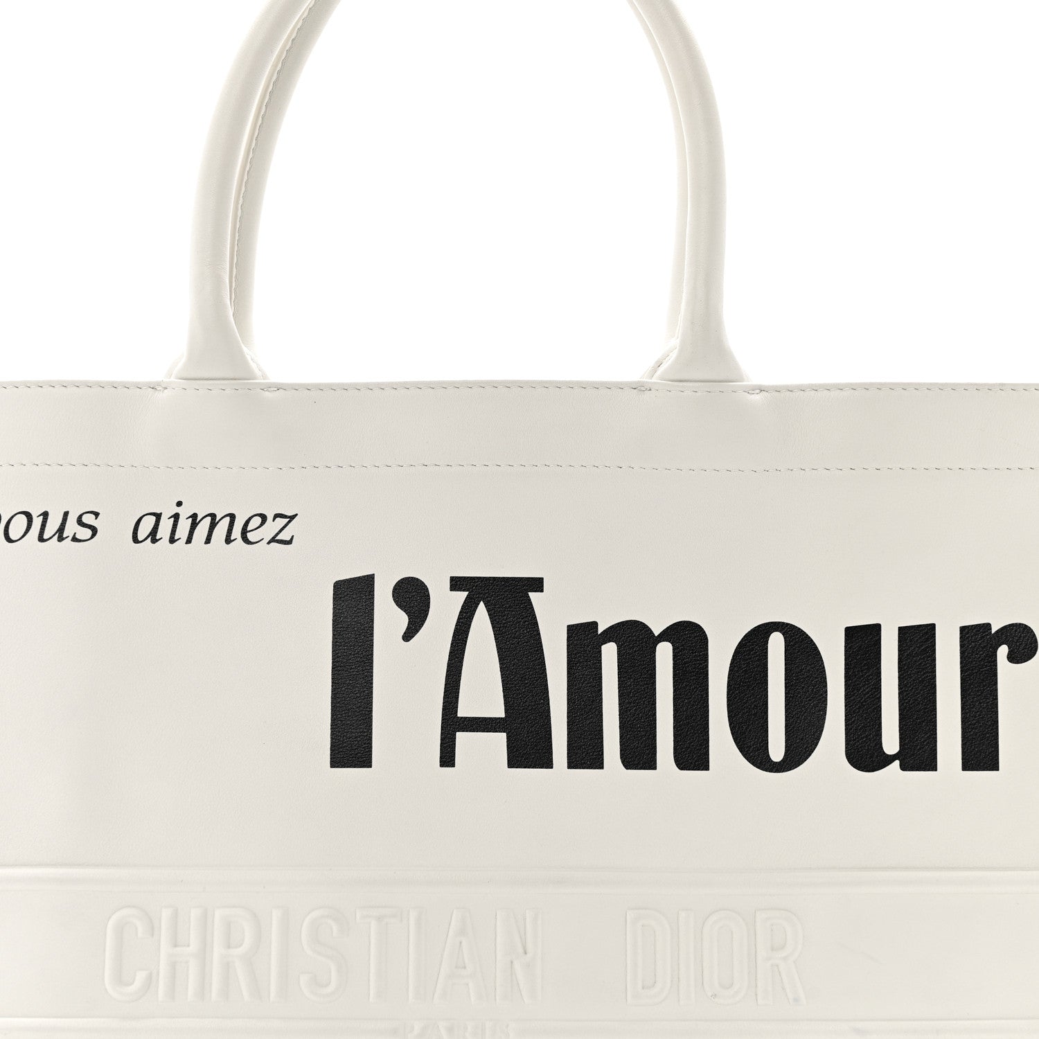 Christian Dior Calfskin Large Surrealism Book Tote Ivory 8 of 14