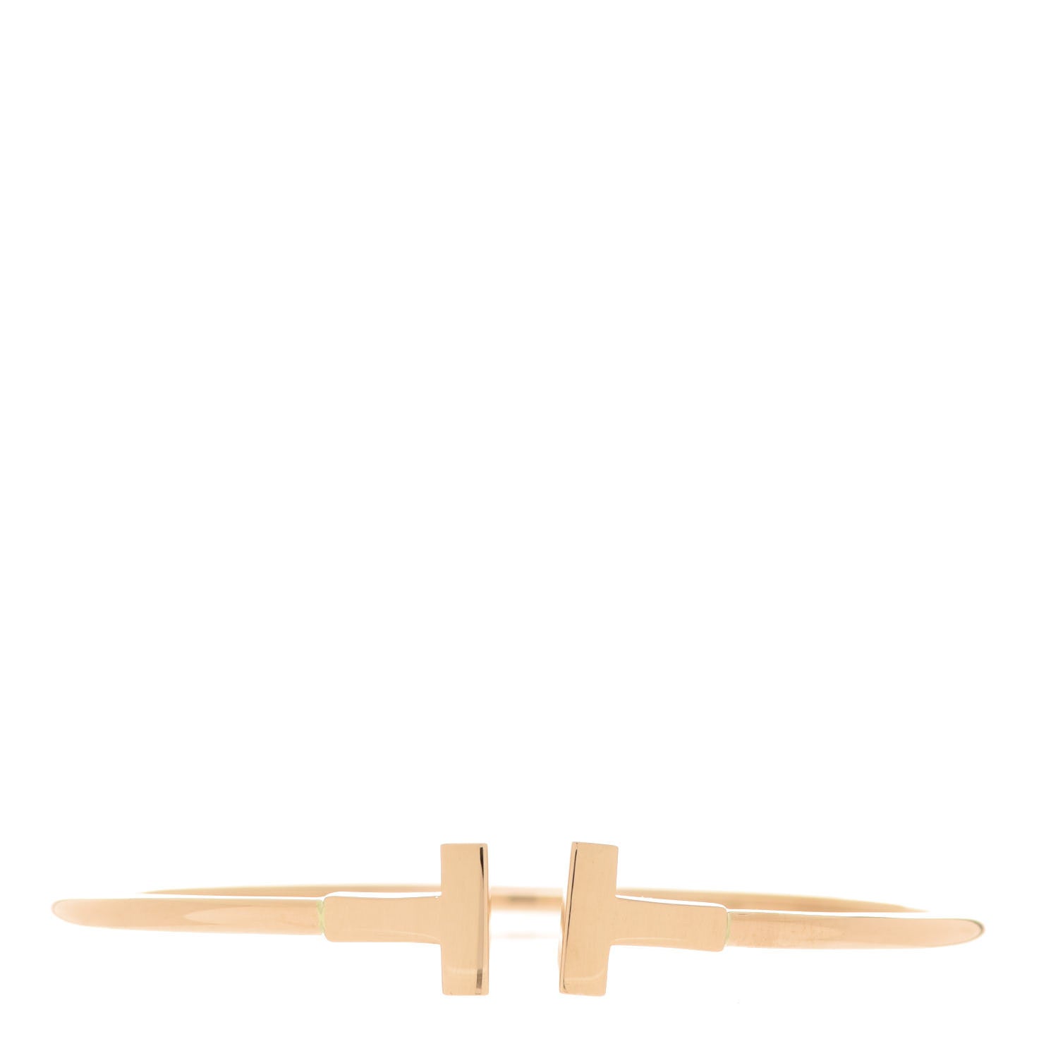 Tiffany 18K Rose Gold T Wire Bracelet 1 of 4